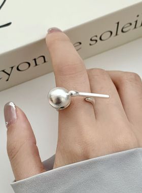 敲敲攒功德木鱼戒指女时尚个性创意网红开口指环小众设计食指戒潮