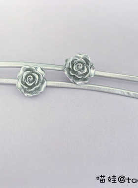 皮玫瑰花朵项链闺蜜两个花锁骨链