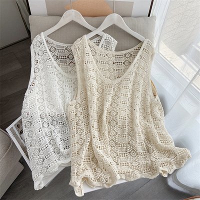 钩花镂空背心女秋洋气宽松外搭