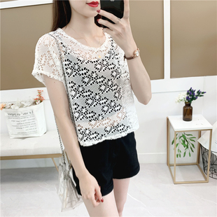 透气外搭宽松泳衣罩衫 可下水镂空花朵罩衣外套女薄款 短款 2025夏季