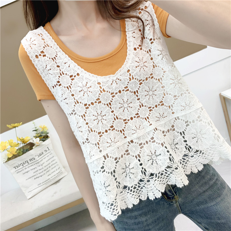 针织吊带马甲女新款外穿背心女宽松无袖外搭罩衫背心女吊带女内搭