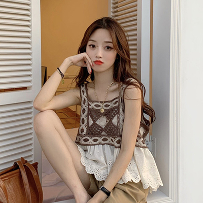 复古吊带背心女外穿宽松显瘦海边