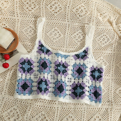 民族风绣花小吊带百搭小背心女