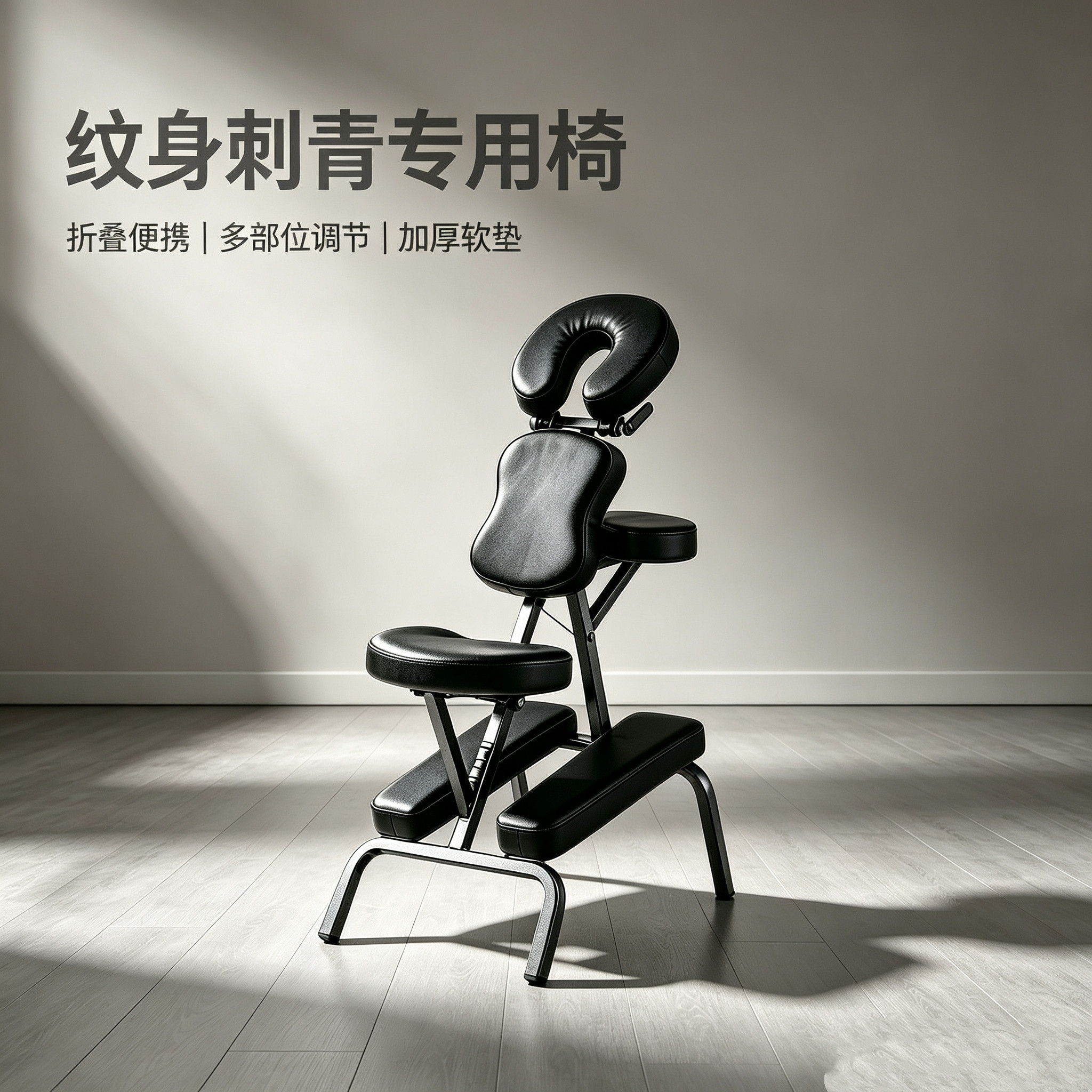 纹身椅保健椅折叠式按摩椅便携式推拿椅刮痧椅刺青椅子折叠美容床