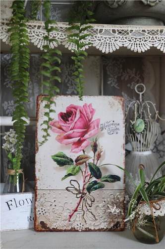 花卉铁皮画庭院阳台园艺墙面装饰