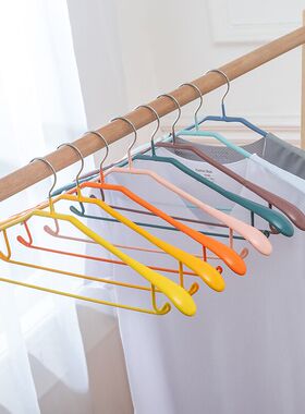 10个装多功能衣架金属防滑无痕家用衣挂金色成人晾晒衣服架挂衣撑