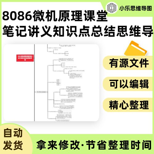8086微机原理课堂笔记讲义知识点总结思维导图Xmind笔记制作电子
