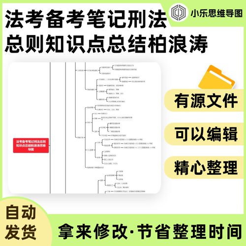 法考备考笔记刑法总则知识点总结柏浪涛思维导图Xmind笔记制作
