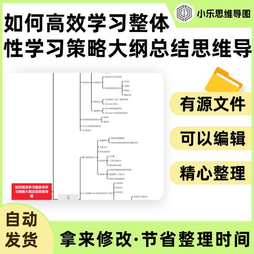 如何高效学习整体性学习策略大纲总结思维导图Xmind笔记制作电子
