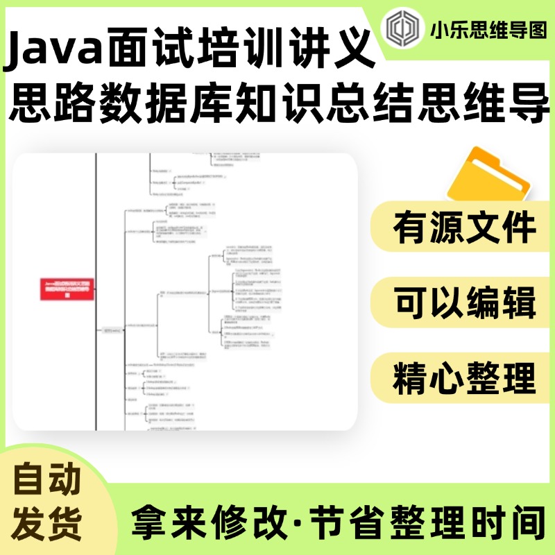 Java面试培训讲义思路数据库知识总结思维导图Xmind笔记制作电子
