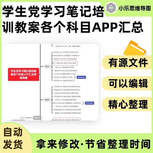 学生党学习笔记培训教案各个科目APP汇总思维导图Xmind笔记制作