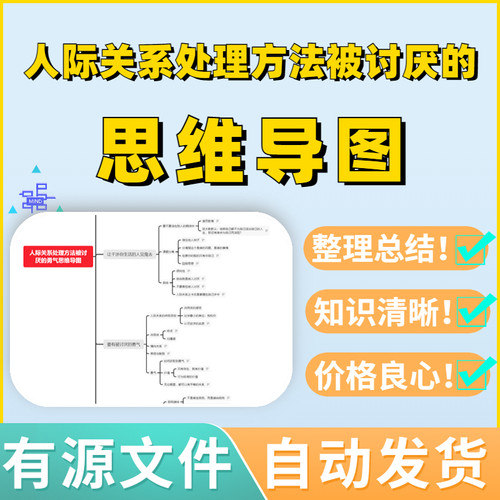 人际关系处理方法被讨厌的勇气思维导图Xmind模板笔记制作电子版