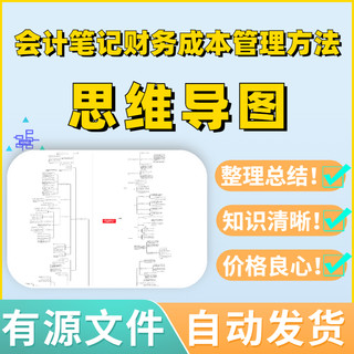 会计笔记财务成本管理方法教程思维导图Xmind模板笔记制作电子版