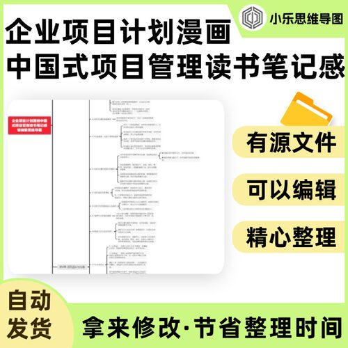 企业项目计划漫画中国式项目管理读书笔记感悟摘要思维导图Xmind