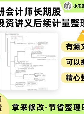 注册会计师长期股权投资讲义后续计量整理思维导图Xmind笔记制作