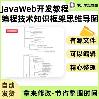JavaWeb开发教程编程技术知识框架思维导图Xmind笔记制作电子版