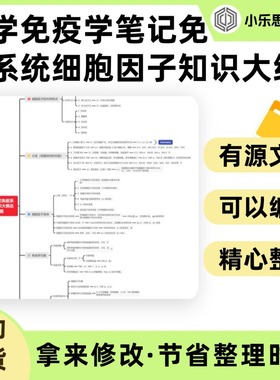 医学免疫学笔记免疫系统细胞因子知识大纲总结思维导图Xmind笔记