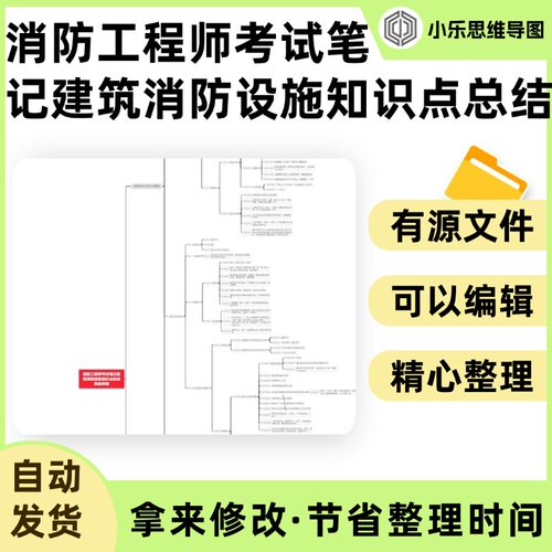 消防工程师考试笔记建筑消防设施知识点总结思维导图Xmind笔记