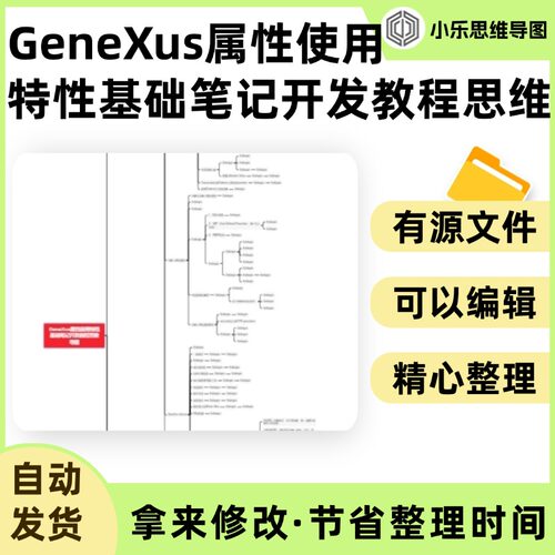 GeneXus属性使用特性基础笔记开发教程思维导图Xmind笔记制作电子