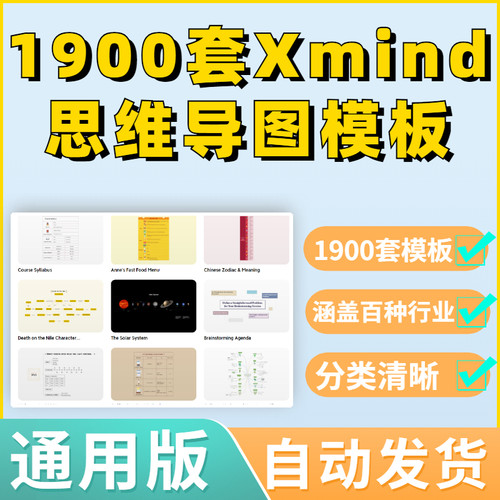 Mind思维导图模板XMind设计素材导图脑图模板PPT模板框架图逻辑图