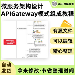微服务架构设计APIGateway模式组成教程思维导图Xmind笔记制作电