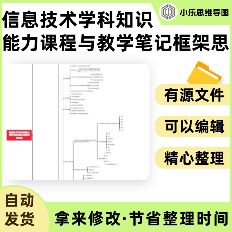信息技术学科知识能力课程与教学笔记框架思维导图Xmind笔记制作
