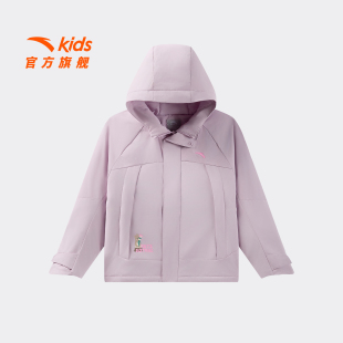 安踏儿童女大童摇粒绒运动上衣2025秋冬新款 舒适保暖中大童厚外套