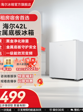 海尔42L单门小冰箱一级能效省电家用出租房宿舍冷藏台面官方办公