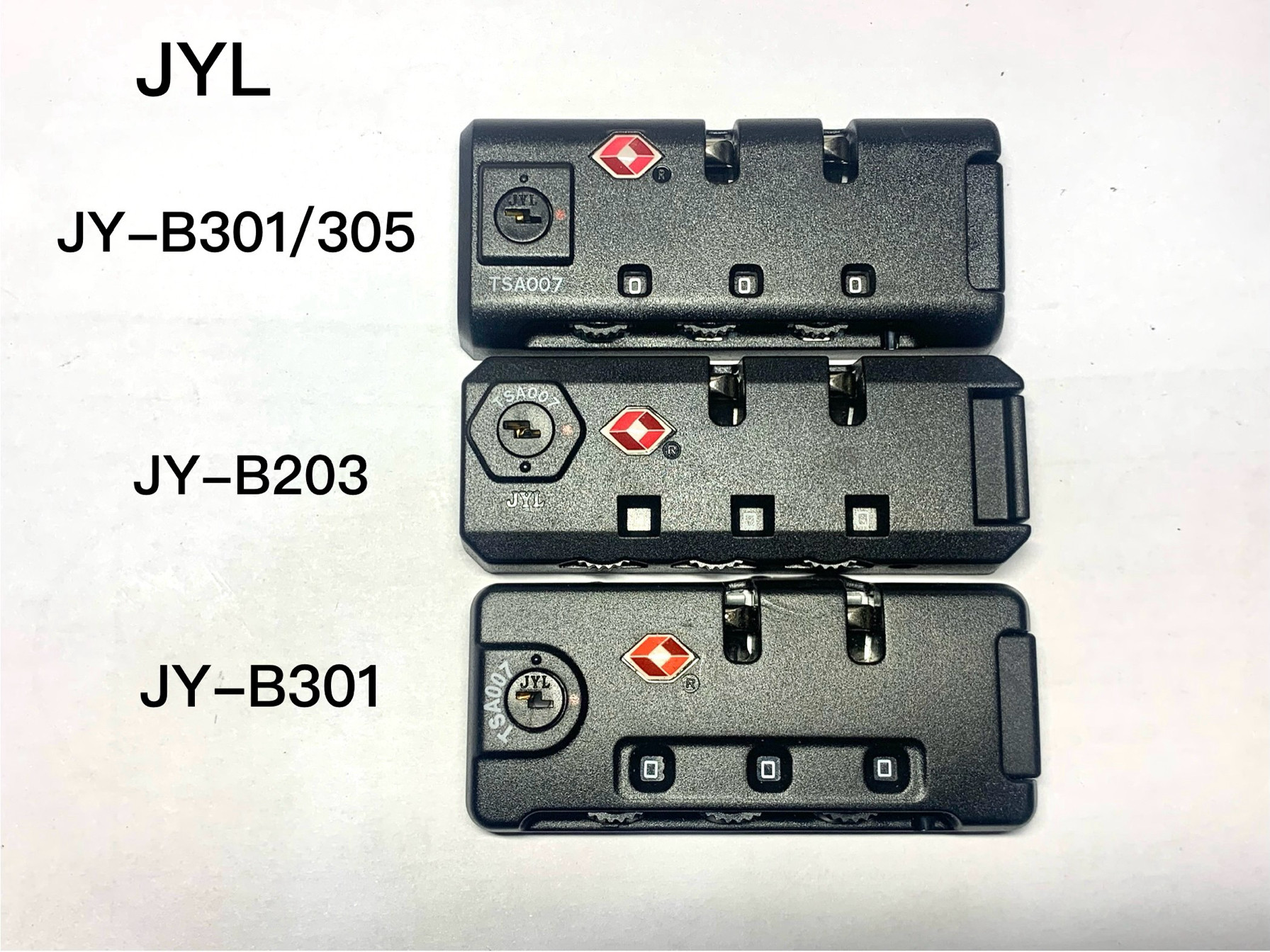 JYL密码锁JY-B301箱包小方锁JY-B203密码锁JY-B301-305海关锁