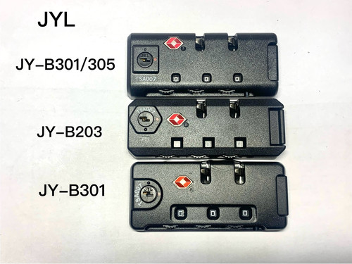 JYL密码锁JY-B301箱包小方锁JY-B203密码锁JY-B301-305海关锁