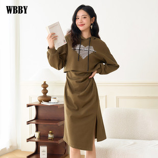 卫衣裙连衣裙女款2026新款气质高级感女生春秋季流行风格背心裙子