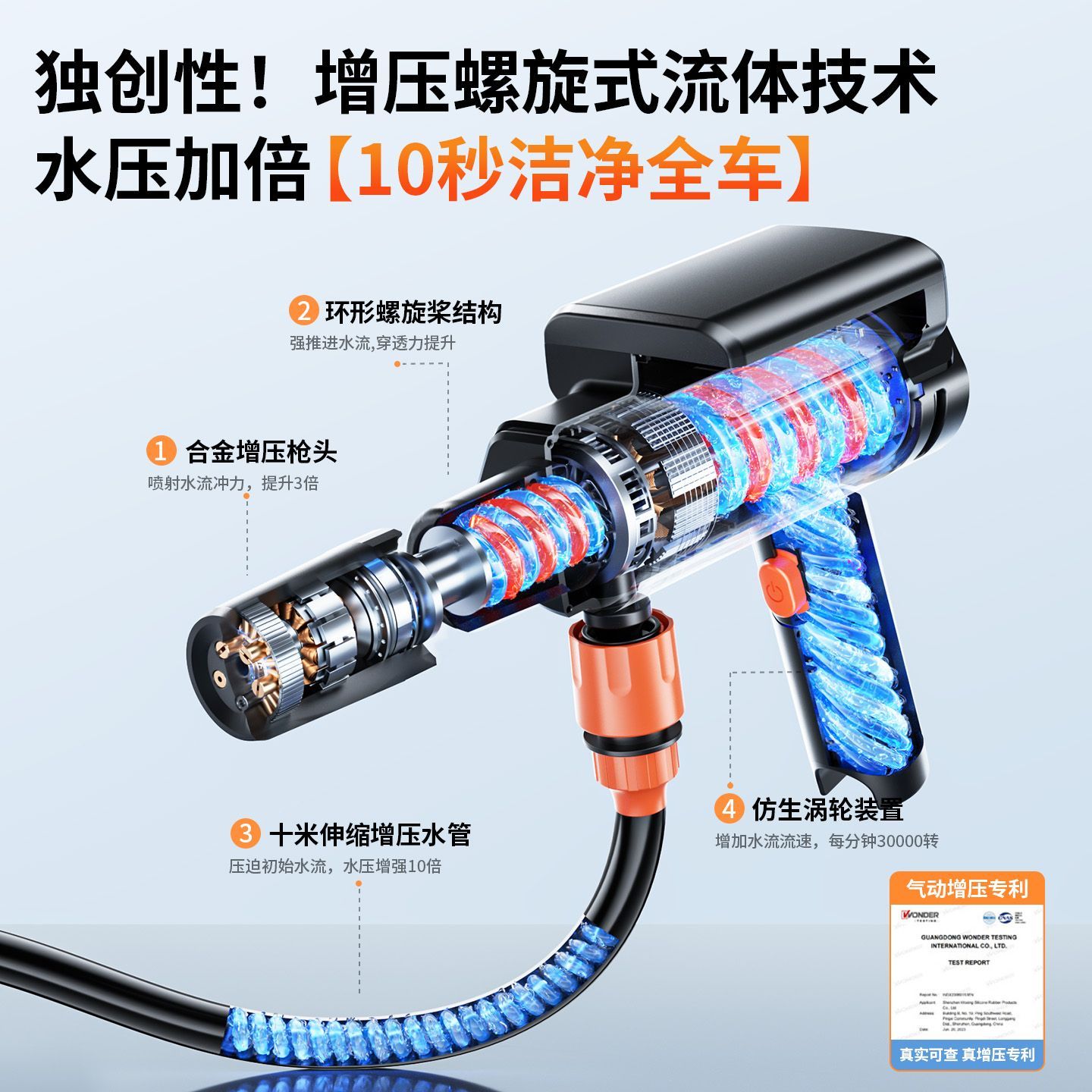 无线锂电强力高压洗车机