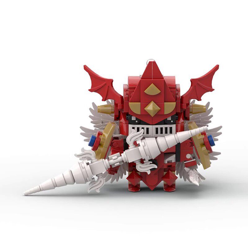 MOC积木真红莲骑士兽 红益智儿童跨境拼装玩具模型小颗粒