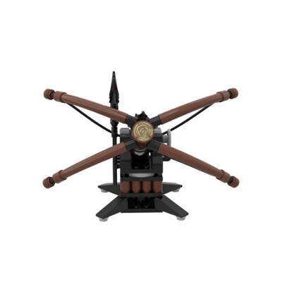 国产MOC-141404弩炮中世纪建筑系列装饰武器创意拼装积木玩具