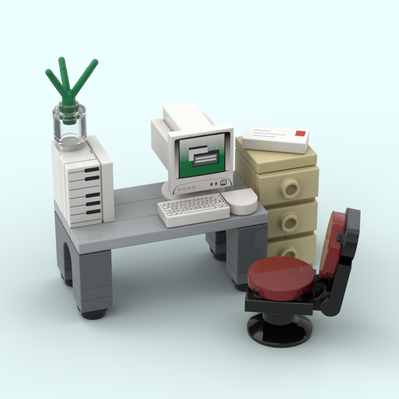 兼容MOC沙发电视电脑桌子系列过家家小颗粒积木DIY节日玩具