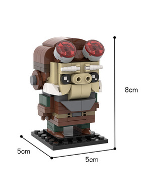 星战曼达洛人奎伊·布莱克黑兹方头仔拼装积木MOC-35498