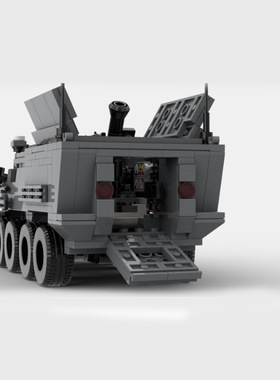 MOC积木162170 M1252迫击炮运输装甲车模型 拼装积木玩具