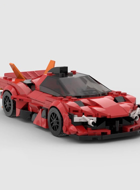MOC积木 111401阿波罗EVO 创意8格车Apollo超跑拼装speed
