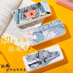 眼镜盒二次元风少女初音未来周边动漫文具盒太阳墨镜近视收纳盒女