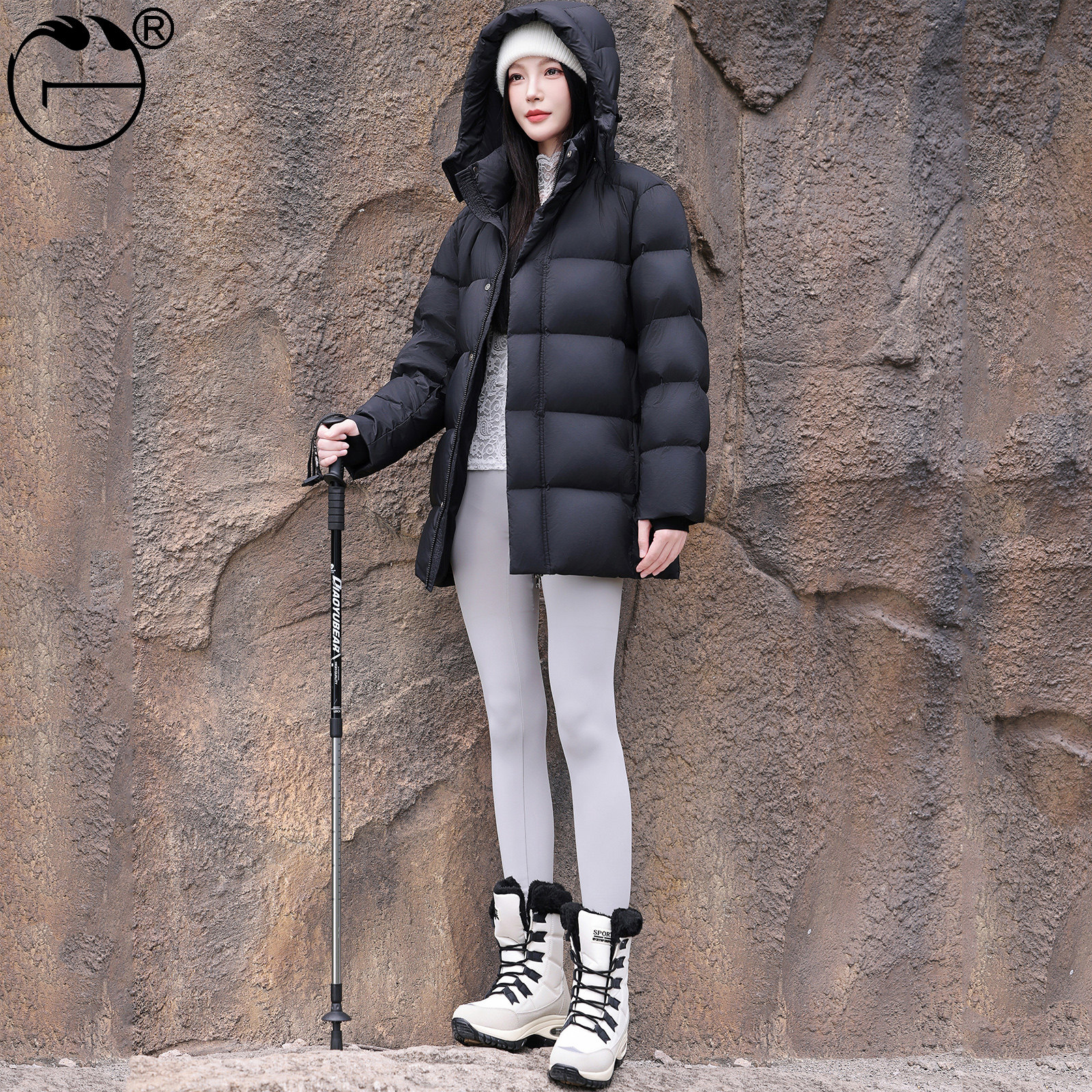 共青凌微90白鸭绒轻薄羽绒服