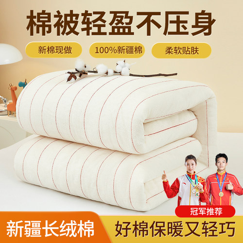 新疆棉花被芯棉被一级长绒棉