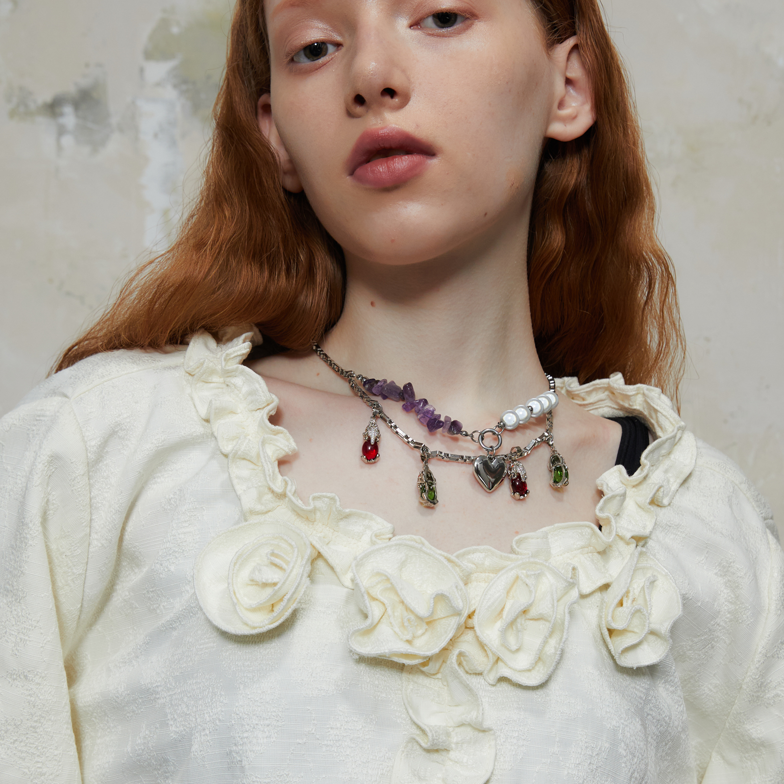 珍珠拼接貔貅个性项链