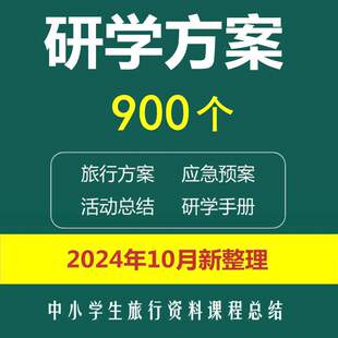 研学策划方案PPT模板中小学旅行资料课程活动计划预案手册