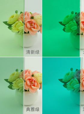 深浅绿色玻璃贴膜纸装饰双向透光透明遮光隔热门窗户阳台墨绿翠绿