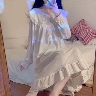 睡裙长袖春秋女款甜美可爱学生公主风大码2025年新款秋季休闲舒适