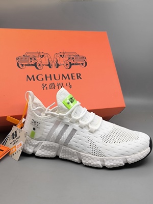 飞织镂空夏季爆米花跑步运动透气网面软底男女休闲鞋轻便运动鞋