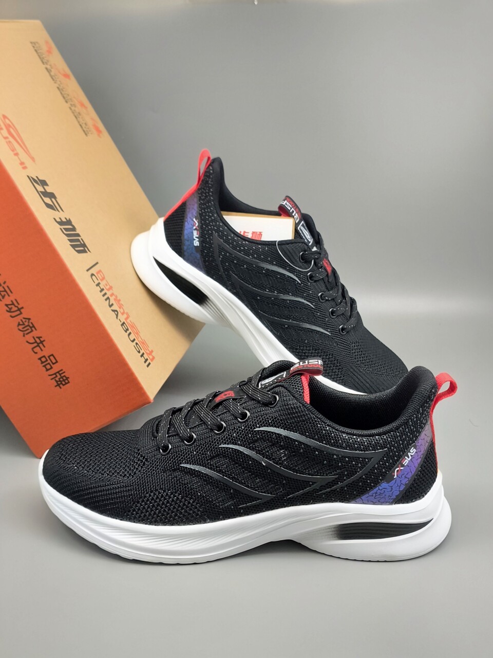 【步狮】正品夏季运动鞋男2024款透气男士休闲跑步防滑网面鞋子