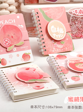 定制魔术贴扣口袋本便携卡通线圈手账小本子小学生便携随身记作业记事线圈本班级课堂奖励奖品礼物迷你横线本