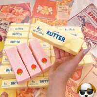 Butter-shaped soft rubber extrusion toy, ins style, high appearance level, portable geometric extrusion toy, slow rebound thumbnail 5