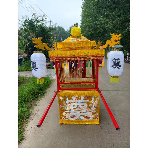 白事中式红镂空花轿婚庆影视道具